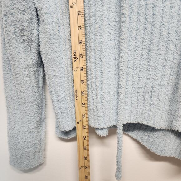 Altar'd State Cozy Soft Hooded Pullover Sweater Size M Light Blue Intimates Boxy - Picture 7 of 9